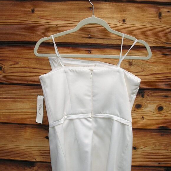 NWT White Ivory Beaded Strapless Dress - Picture 9 of 9